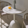 Saura Table in White Terrazzo