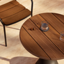 Saura Table Acacia Top Walnut Finish
