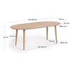 Oqui Oval Extendable Dining Table (1.2m/2m)