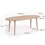 Oqui Oval Extendable Dining Table 120 (200) x 120 cm