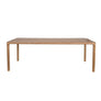 Rectangular Dining Table with round edges in natural wood colour