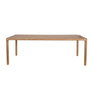 Rectangular Dining Table with round edges in natural wood colour