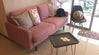 Chicago sofa in beautiful pastel pink!