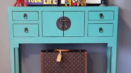 Chinese Console Table - Mint Colour