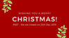 Merry Christmas to all our customers