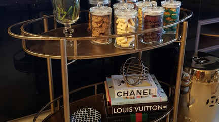 Serve your guests in style with our gorgeous Gold Bar Cart