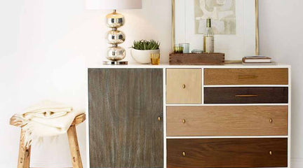 Brighten up your home with this unique cabinet.