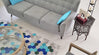 Mix grey and blue
