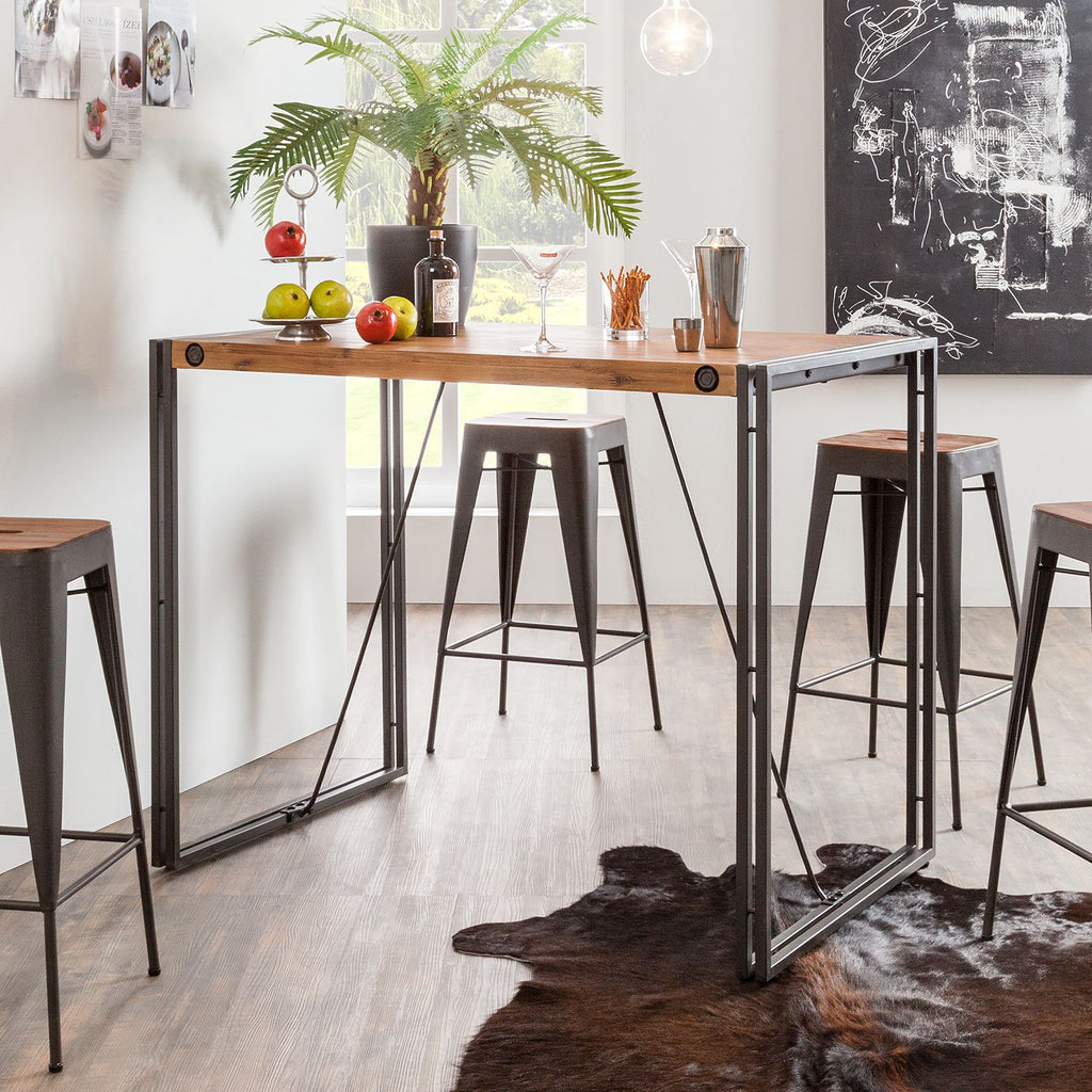 Versatile use of bar table. Nook and Cranny