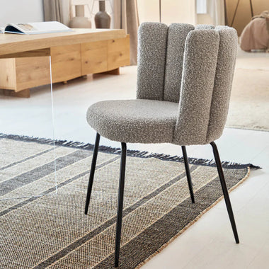 Aniela chair in grey bouclé  (AS-IS)
