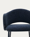 Maina Stool in Blue chenille (AS-IS)