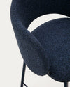 Maina Stool in Blue chenille (AS-IS)