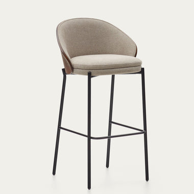 Eamy Stool Light Brown Chenille  77cm (AS-IS)