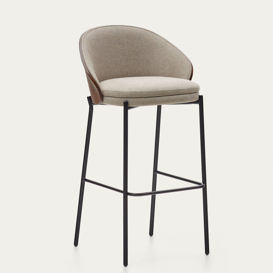 Eamy Stool Light Brown Chenille  77cm (AS-IS)