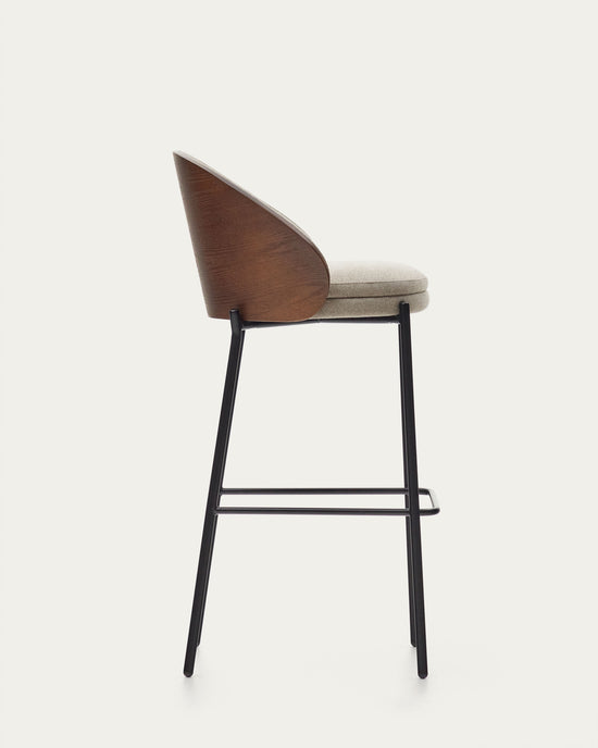 Eamy Stool Light Brown Chenille  77cm (AS-IS)
