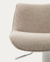 Zenda Stool in Beige Chenille