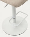 Zenda Stool in Beige Chenille