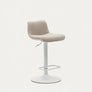 Zenda Stool in Beige Chenille