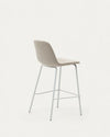 Zunilda Stool in Beige Chenille