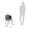 Minna dark grey chair with steel legs (AS-IS)