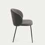 Minna dark grey chair with steel legs (AS-IS)