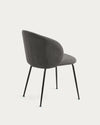 Minna dark grey chair with steel legs (AS-IS)