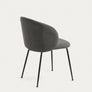 Minna dark grey chair with steel legs (AS-IS)