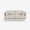Gilma 2 Seater Sofa (Beige w/ Natural Wood Legs)