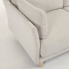 Gilma 2 Seater Sofa (Beige w/ Natural Wood Legs)