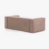 Blok Corduroy Sofa (Pink 3 Seater)