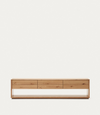 Alguema TV stand with 3 drawers in oak veneer
