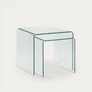 Burano Nest of 2 Glass Tables