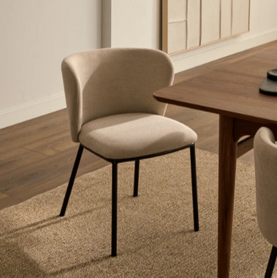 Ciselia Chair in Beige Chenille