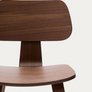 Gena Chair in Walnut Veneer and Rubberwood