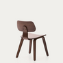 Gena Chair in Walnut Veneer and Rubberwood