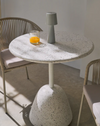 Saura Table in White Terrazzo