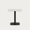 Saura Square Bar Table in White Terrazzo