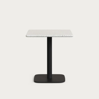 Saura Square Bar Table in White Terrazzo