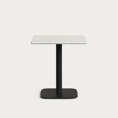 Saura Square Bar Table in White Terrazzo