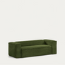 Blok 3 Seater Sofa (Green Thick Corduroy)