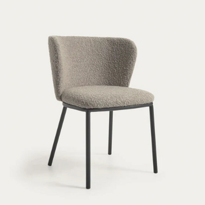 Ciselia Chair with Light Grey Bouclé