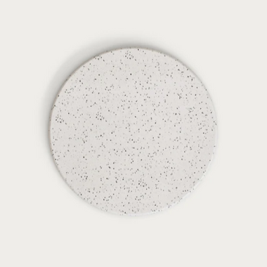 Saura Round High Bar Table in White Terrazzo