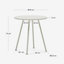 Montjoi Round Outdoor Table with White Finish