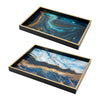 Agate Blue Rectangular Tray