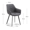 Amira Dining Chair (Greige PU)