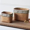 Aztec Illusion Wicker Pot