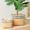 Aztec Illusion Wicker Pot