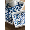 Mediterranean Indigo White Tray