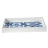Mediterranean Indigo White Tray