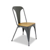 Acacia Wood Dining Chair with Powder Coated Metal Treated Anti-Rust